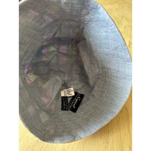 Patchwork Hat Hippie Boho Pastel Sun Beach Retro Bucket Cap Cotton Reversible - Picture 5 of 10